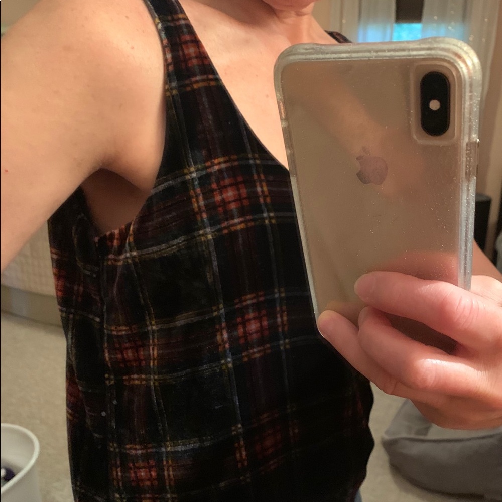 J.Crew Velvet Tartan Tank-NWOT - Picture 4 of 8